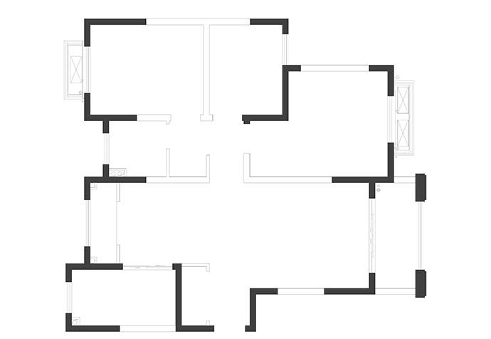 湯臣臻園110㎡公寓簡歐風(fēng)格裝修