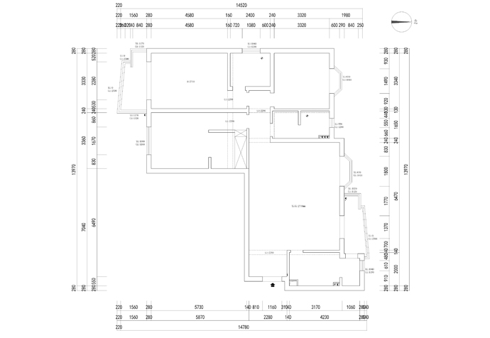 黃浦區(qū)大同花園150㎡公寓現(xiàn)代風(fēng)格裝修