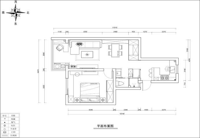 浦東新區(qū)齊八小區(qū)70㎡公寓簡約風(fēng)格裝修